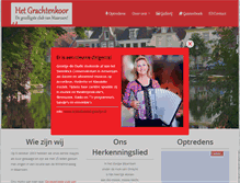 Tablet Screenshot of grachtenkoor.nl